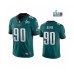 Men's Nike Philadelphia Eagles #90 Jordan Davis Green Super Bowl LVII Vapor Untouchable Limited Stitched Jersey