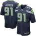 Men's Nike Seattle Seahawks #91 Tom Johnson Game Navy Blue Team Color NFL Jersey