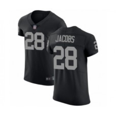 Men's Oakland Raiders #28 Josh Jacobs Black Team Color Vapor Untouchable Elite Player Football Jersey