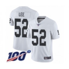 Men's Oakland Raiders #52 Marquel Lee White Vapor Untouchable Limited Player 100th Season Football Stitched Jersey