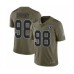 Men's Oakland Raiders #98 Maxx Crosby Limited Olive 2017 Salute to Service Football Jersey