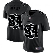 Men's Oakland Raiders #34 Bo Jackson Black Nike Black Shadow Edition Limited Stitched Jersey