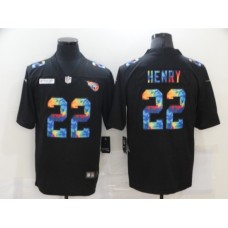 Men's Tennessee Titans #22 Derrick Henry Rainbow Version Nike Limited Stitched Jersey