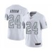 Men's Oakland Raiders #24 Johnathan Abram Limited White Rush Vapor Untouchable Football Jersey