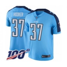 Men's Tennessee Titans #37 Amani Hooker Limited Light Blue Rush Vapor Untouchable 100th Season Football Jersey