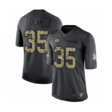 Men's Tampa Bay Buccaneers #35 Jamel Dean Limited Black 2016 Salute to Service Football Jersey