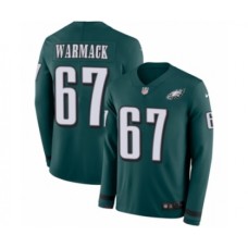 Men's Nike Philadelphia Eagles #67 Chance Warmack Limited Green Therma Long Sleeve NFL Jersey