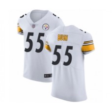 Men's Pittsburgh Steelers #55 Devin Bush White Vapor Untouchable Elite Player Football Jersey