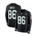 Men's Nike Oakland Raiders #86 Lee Smith Limited Black Therma Long Sleeve NFL Jersey