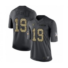 Men's Oakland Raiders #19 Ryan Grant Limited Black 2016 Salute to Service Football Jersey