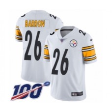 Men's Pittsburgh Steelers #26 Mark Barron White Vapor Untouchable Limited Player 100th Season Football Stitched Jersey