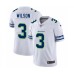 Men's Seattle Seahawks #3 Russell Wilson White Team Logo Cool Edition Stitched Jersey