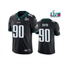 Men's Nike Philadelphia Eagles #90 Jordan Davis Black Super Bowl LVII Vapor Untouchable Limited Stitched Jersey