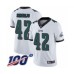 Men's Philadelphia Eagles #42 Andrew Sendejo White Vapor Untouchable Limited Player 100th Season Football Stitched Jersey