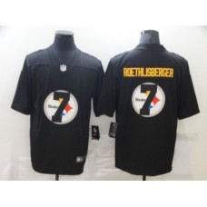 Men's Pittsburgh Steelers #7 Ben Roethlisberger Black Nike Black Shadow Edition Limited Stitched Jersey