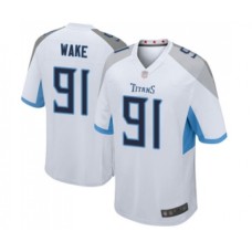 Men's Tennessee Titans #91 Cameron Wake Game White Football Jersey