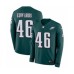 Men's Nike Philadelphia Eagles #46 Herman Edwards Limited Green Therma Long Sleeve NFL Jersey