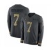 Men's Nike Pittsburgh Steelers #7 Ben Roethlisberger Limited Black Salute to Service Therma Long Sleeve NFL Jersey