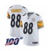 Men's Pittsburgh Steelers #88 Nick Vannett White Vapor Untouchable Limited Player 100th Season Football Stitched Jersey