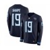 Men's Nike Tennessee Titans #19 Tajae Sharpe Limited Navy Blue Therma Long Sleeve NFL Jersey