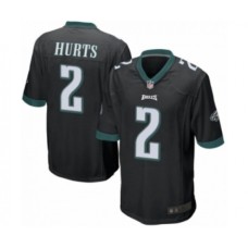 Philadelphia Eagles #2 Jalen Hurts Game Black Alternate Football Stitched Jersey