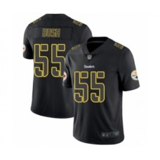 Men's Pittsburgh Steelers #55 Devin Bush Limited Black Rush Impact Football Stitched Jersey