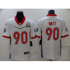 Men's Pittsburgh Steelers #90 T.J. Watt Nike White 2022 AFC Pro Bowl Game Stitched Jersey