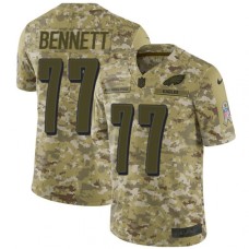 Men's Nike Philadelphia Eagles #77 Michael Bennett Limited Camo 2018 Salute to Service NFL Jersey