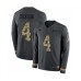 Men's Nike Seattle Seahawks #4 Michael Dickson Limited Black Salute to Service Therma Long Sleeve NFL Jersey