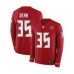 Men's Tampa Bay Buccaneers #35 Jamel Dean Limited Red Therma Long Sleeve Football Jersey