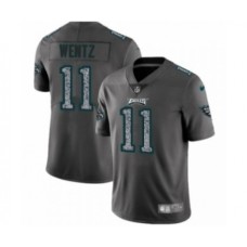 Men's Philadelphia Eagles #11 Carson Wentz Limited Gray Static Fashion Limited Football Jersey