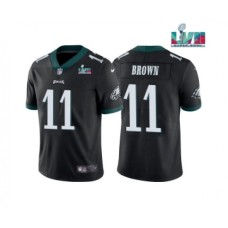 Men's Philadelphia Eagles #11 A.J. Brown Black Super Bowl LVII Vapor Untouchable Limited Stitched Jersey