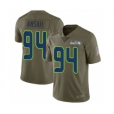 Men's Seattle Seahawks #94 Ezekiel Ansah Limited Olive 2017 Salute to Service Football Stitched Jersey