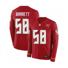 Men's Tampa Bay Buccaneers #58 Shaquil Barrett Limited Red Therma Long Sleeve Football Jersey