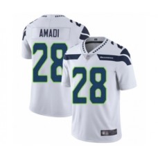 Men's Seattle Seahawks #28 Ugo Amadi White Vapor Untouchable Limited Player Football Jersey