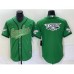 Men's Nike Philadelphia Eagles Green Team Big Logo Cool Base Stitched Baseball Jersey