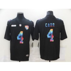 Men's Oakland Raiders #4 Derek Carr Rainbow Version Nike Limited Stitched Jersey