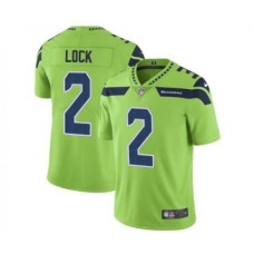 Men's Seattle Seahawks #2 Drew Lock Green Vapor Untouchable Limited Stitched Jersey