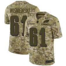 Men's Nike Philadelphia Eagles #61 Stefen Wisniewski Limited Camo 2018 Salute to Service NFL Jersey