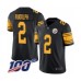 Men's Pittsburgh Steelers #2 Mason Rudolph Limited Black Rush Vapor Untouchable 100th Season Football Jersey