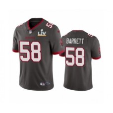 Men's Tampa Bay Buccaneers #58 Shaquil Barrett Pewter Super Bowl LV Stitched Jersey