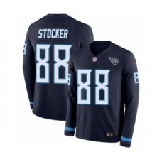 Men's Nike Tennessee Titans #88 Luke Stocker Limited Navy Blue Therma Long Sleeve NFL Jersey