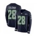 Men's Nike Seattle Seahawks #28 Justin Coleman Limited Navy Blue Therma Long Sleeve NFL Jersey