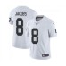 Men's Las Vegas Raiders #8 Josh Jacobs White Vapor Limited Stitched Jersey