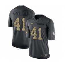 Men's Philadelphia Eagles #41 Johnathan Cyprien Limited Black 2016 Salute to Service Football Stitched Jersey