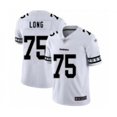 Men's Oakland Raiders #75 Howie Long White Team Logo Fashion Limited Football Stitched Jersey