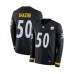 Men's Nike Pittsburgh Steelers #50 Ryan Shazier Limited Black Therma Long Sleeve NFL Jersey