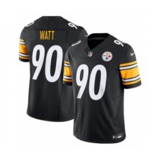 Men's Nike Pittsburgh Steelers #90 T.J. Watt Black 2023 F.U.S.E. Vapor Untouchable Limited Stitched Jersey