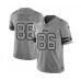 Men's Philadelphia Eagles #86 Zach Ertz Limited Gray Team Logo Gridiron Football Stitched Jersey