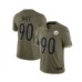 Men's Pittsburgh Steelers #90 T. J. Watt 2022 Olive Salute To Service Limited Stitched Jersey